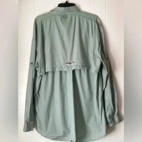HOOK& TACKLE Men’s High Tech Fishing Shirt sage green Size XL - Picture 2 of 5